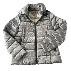 A.n.a. Packable Puffer Jacket - Womens Size Large - Silver